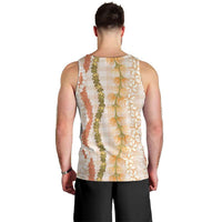Hawaiian Ohia Lehua Lei Men Tank Top Plaid Palaka Ahiehie Pattern LT9 - Polynesian Pride