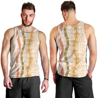 Hawaiian Ohia Lehua Lei Men Tank Top Plaid Palaka Ahiehie Pattern LT9 - Polynesian Pride