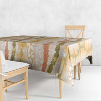 Hawaiian Ohia Lehua Lei Tablecloth Plaid Palaka Ahiehie Pattern - Polynesian Pride