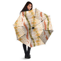 Hawaiian Ohia Lehua Lei Umbrella Plaid Palaka Ahiehie Pattern LT9 - Polynesian Pride