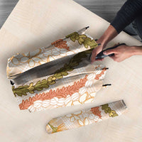 Hawaiian Ohia Lehua Lei Umbrella Plaid Palaka Ahiehie Pattern LT9 - Polynesian Pride
