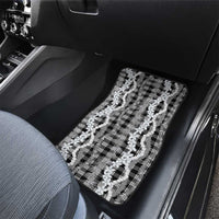 Hawaiian Ohia Lehua Lei Car Mats Plaid Palaka Eleele Pattern - Polynesian Pride