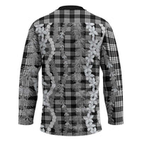 Hawaiian Ohia Lehua Lei Hockey Jersey Plaid Palaka Eleele Pattern LT9 - Polynesian Pride