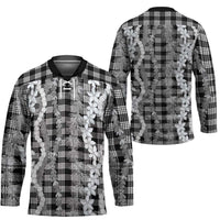 Hawaiian Ohia Lehua Lei Hockey Jersey Plaid Palaka Eleele Pattern LT9 - Polynesian Pride