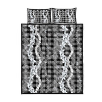 Hawaiian Ohia Lehua Lei Quilt Bed Set Plaid Palaka Eleele Pattern - Polynesian Pride