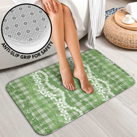 Hawaiian Ohia Lehua Lei Bathroom Set Plaid Palaka Omaomao Pattern LT9 - Polynesian Pride