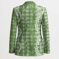 Hawaiian Ohia Lehua Lei Blazer Plaid Palaka Omaomao Pattern LT9 - Polynesian Pride