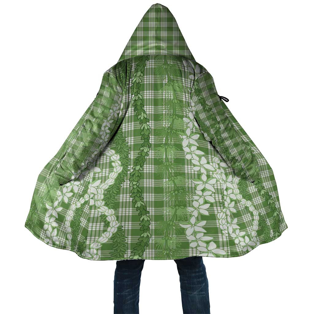 Hawaiian Ohia Lehua Lei Cloak Plaid Palaka Omaomao Pattern LT9 Unisex Green - Polynesian Pride