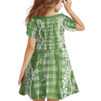 Hawaiian Ohia Lehua Lei Family Matching Short Sleeve Bodycon Dress and Hawaiian Shirt Plaid Palaka Omaomao Pattern LT9 - Polynesian Pride