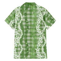 Hawaiian Ohia Lehua Lei Family Matching Summer Maxi Dress and Hawaiian Shirt Plaid Palaka Omaomao Pattern LT9 - Polynesian Pride