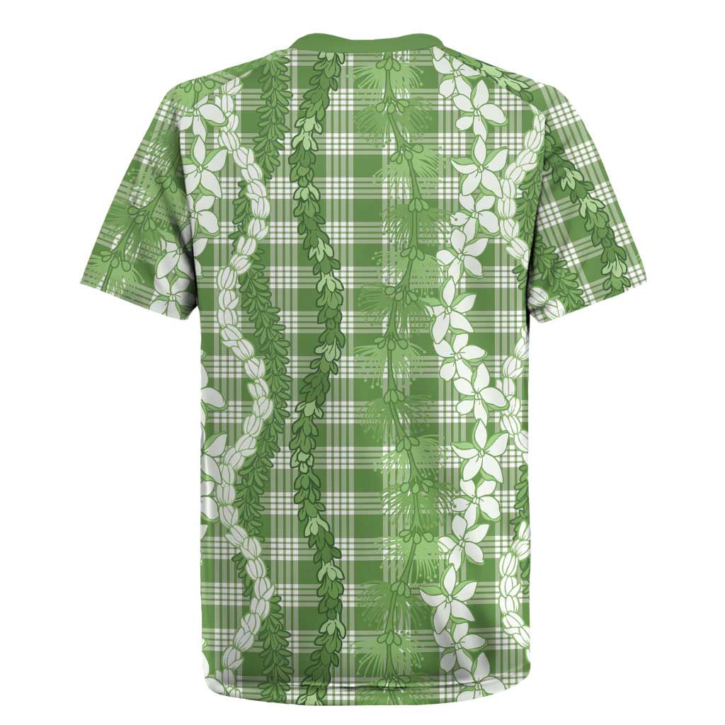 Hawaiian Ohia Lehua Lei Rugby Jersey Plaid Palaka Omaomao Pattern - Polynesian Pride