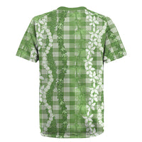 Hawaiian Ohia Lehua Lei Rugby Jersey Plaid Palaka Omaomao Pattern - Polynesian Pride