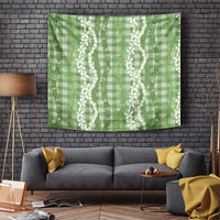 Hawaiian Ohia Lehua Lei Tapestry Plaid Palaka Omaomao Pattern - Polynesian Pride