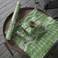 Hawaiian Ohia Lehua Lei Wrapping Paper Plaid Palaka Omaomao Pattern LT9 - Polynesian Pride