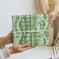 Hawaiian Ohia Lehua Lei Wrapping Paper Plaid Palaka Omaomao Pattern LT9 - Polynesian Pride