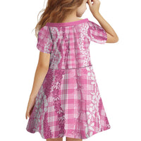 Hawaiian Ohia Lehua Lei Family Matching Off Shoulder Short Dress and Hawaiian Shirt Plaid Palaka Akala Pattern LT9 - Polynesian Pride