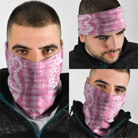 Hawaiian Ohia Lehua Lei Neck Gaiter Plaid Palaka Akala Pattern - Polynesian Pride