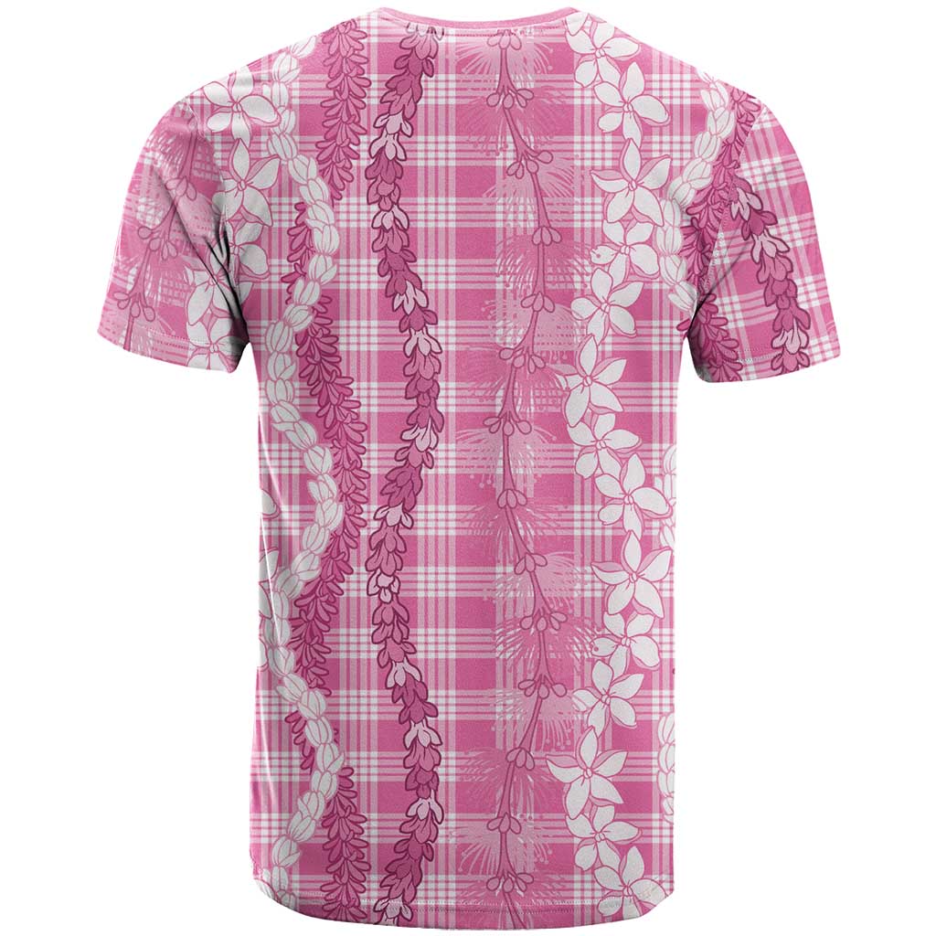 Hawaiian Ohia Lehua Lei T Shirt Plaid Palaka Akala Pattern LT9 - Polynesian Pride