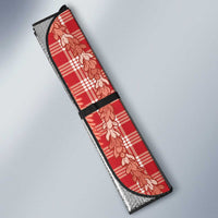 Hawaiian Ohia Lehua Lei Auto Sun Shade Plaid Palaka Ulaula Pattern LT9 - Polynesian Pride