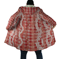 Hawaiian Ohia Lehua Lei Cloak Plaid Palaka Ulaula Pattern - Polynesian Pride