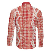 Hawaiian Ohia Lehua Lei Family Matching Summer Maxi Dress and Hawaiian Shirt Plaid Palaka Ulaula Pattern LT9 - Polynesian Pride