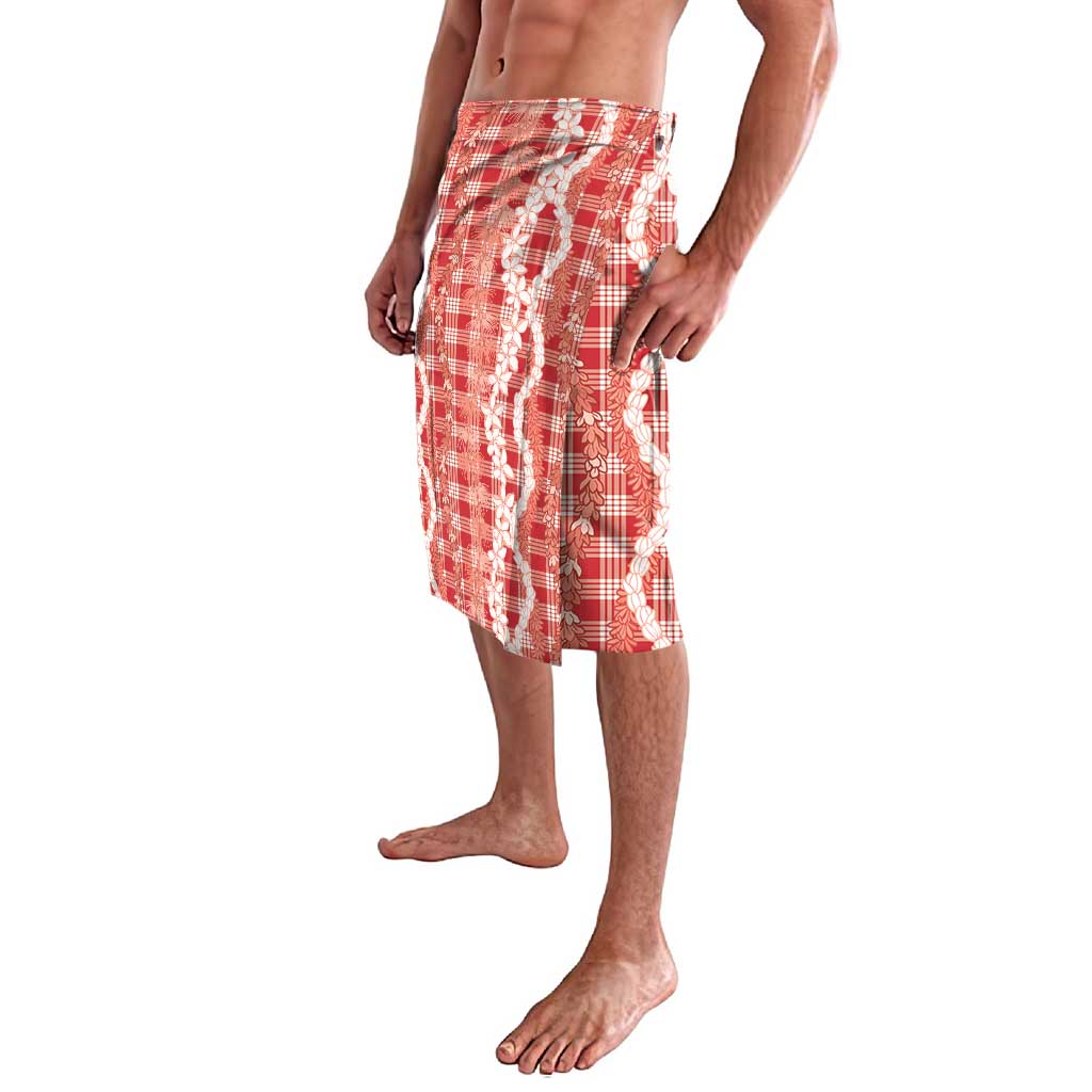Hawaiian Ohia Lehua Lei Lavalava Plaid Palaka Ulaula Pattern - Polynesian Pride