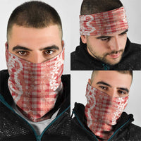Hawaiian Ohia Lehua Lei Neck Gaiter Plaid Palaka Ulaula Pattern - Polynesian Pride