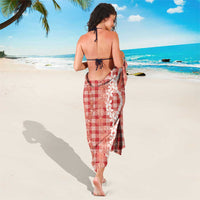 Hawaiian Ohia Lehua Lei Sarong Plaid Palaka Ulaula Pattern - Polynesian Pride