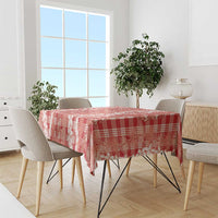 Hawaiian Ohia Lehua Lei Tablecloth Plaid Palaka Ulaula Pattern - Polynesian Pride