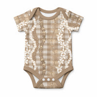Hawaiian Ohia Lehua Lei Baby Onesie Plaid Palaka Kalaihaahaa Pattern
