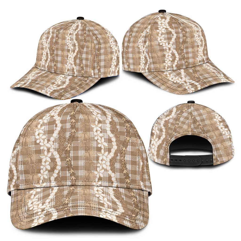 Hawaiian Ohia Lehua Lei Classic Cap Plaid Palaka Kalaihaahaa Pattern LT9 - Polynesian Pride