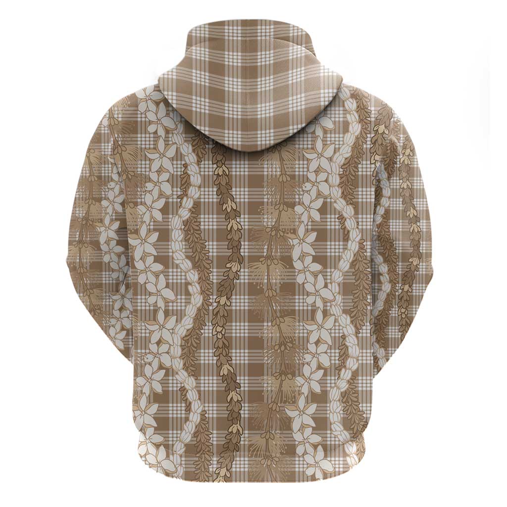 Hawaiian Ohia Lehua Lei Hoodie Plaid Palaka Kalaihaahaa Pattern - Polynesian Pride