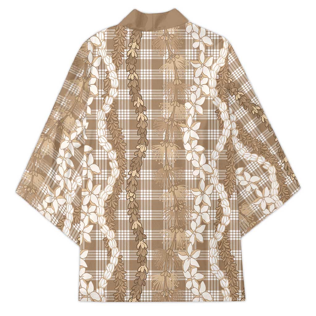 Hawaiian Ohia Lehua Lei Kimono Plaid Palaka Kalaihaahaa Pattern - Polynesian Pride