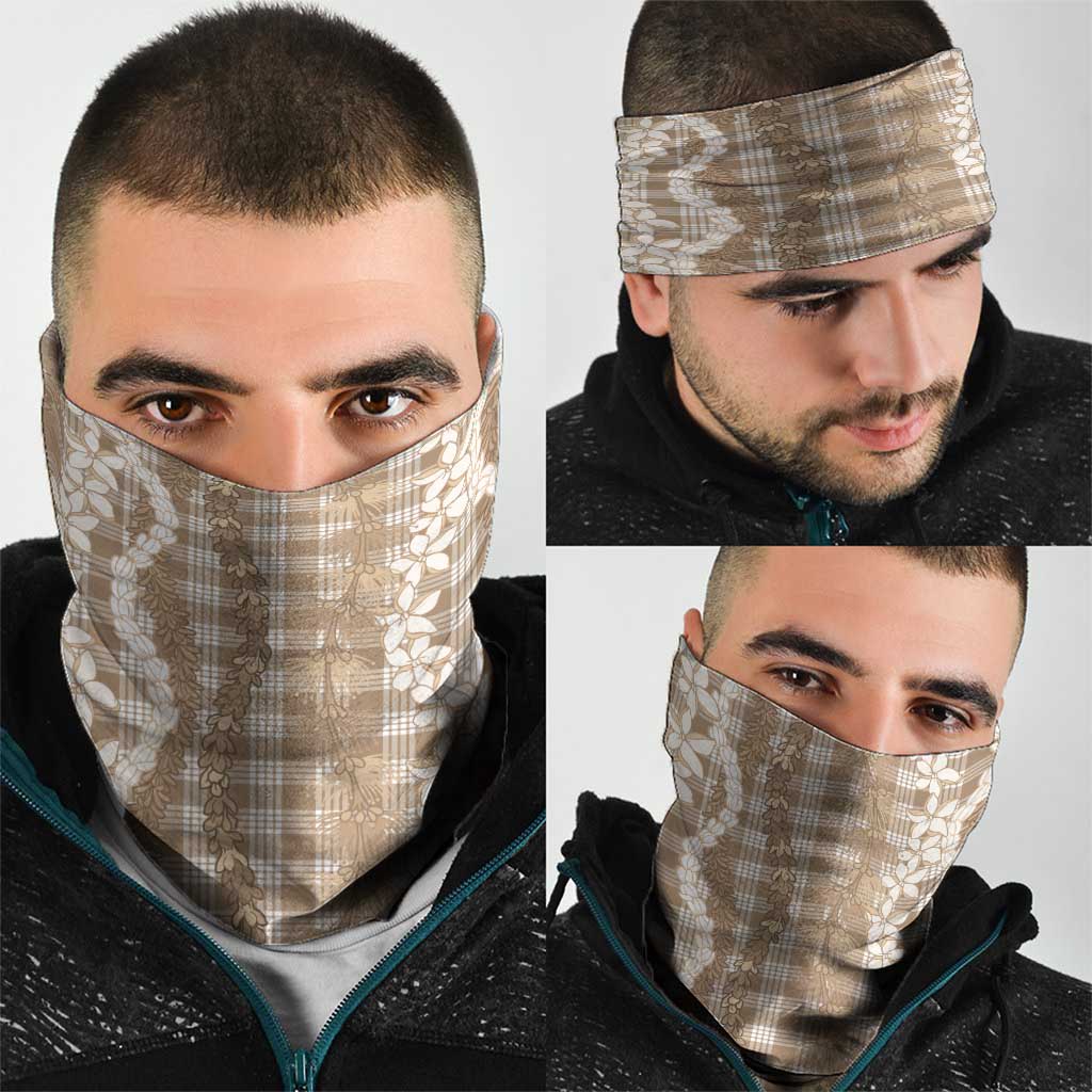 Hawaiian Ohia Lehua Lei Neck Gaiter Plaid Palaka Kalaihaahaa Pattern LT9 - Polynesian Pride