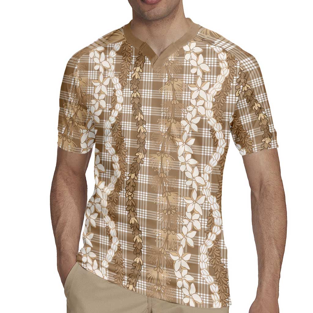 Hawaiian Ohia Lehua Lei Rugby Jersey Plaid Palaka Kalaihaahaa Pattern LT9 - Polynesian Pride