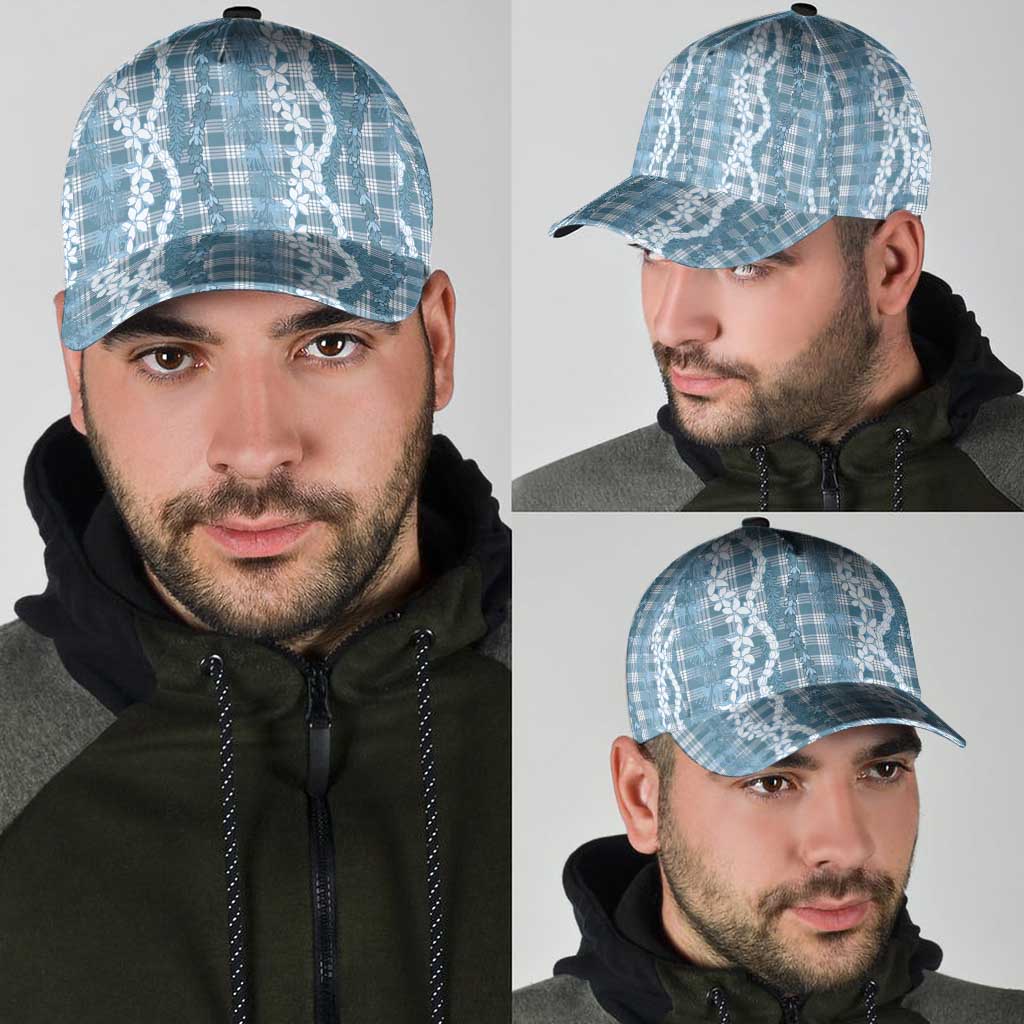 Hawaiian Ohia Lehua Lei Classic Cap Plaid Palaka Uliuli Omaomao Pattern - Polynesian Pride