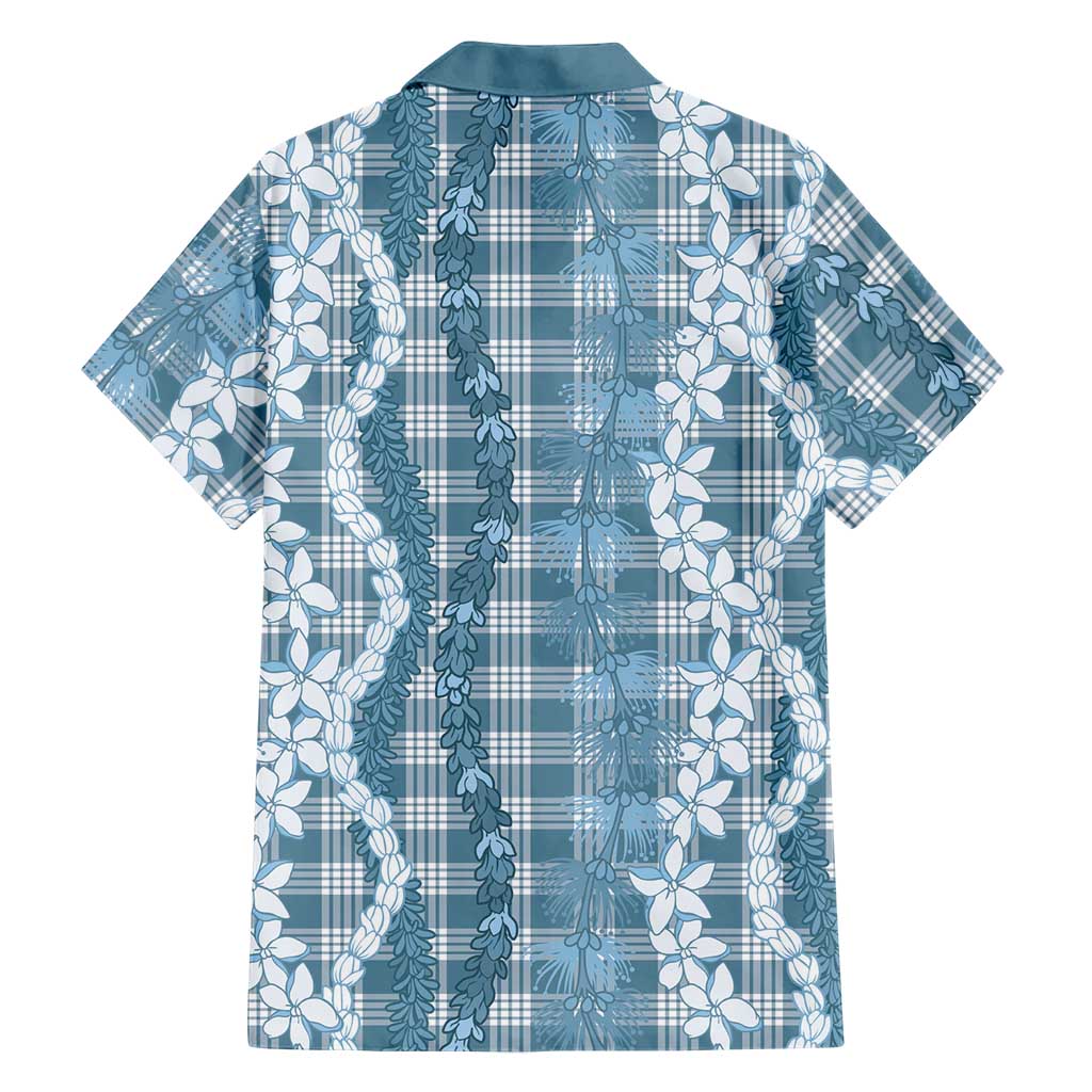 Hawaiian Ohia Lehua Lei Family Matching Summer Maxi Dress and Hawaiian Shirt Plaid Palaka Uliuli Omaomao Pattern LT9 - Polynesian Pride