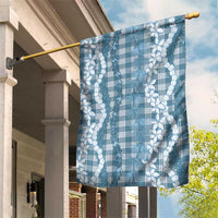 Hawaiian Ohia Lehua Lei Garden Flag Plaid Palaka Uliuli Omaomao Pattern - Polynesian Pride