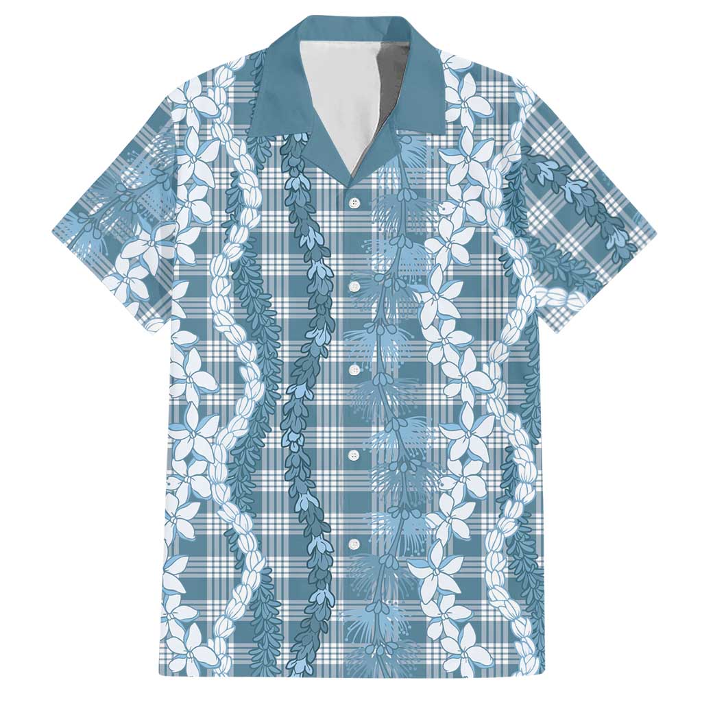 Hawaiian Ohia Lehua Lei Hawaiian Shirt Plaid Palaka Uliuli Omaomao Pattern - Polynesian Pride