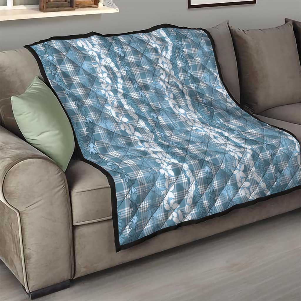 Hawaiian Ohia Lehua Lei Quilt Plaid Palaka Uliuli Omaomao Pattern - Polynesian Pride