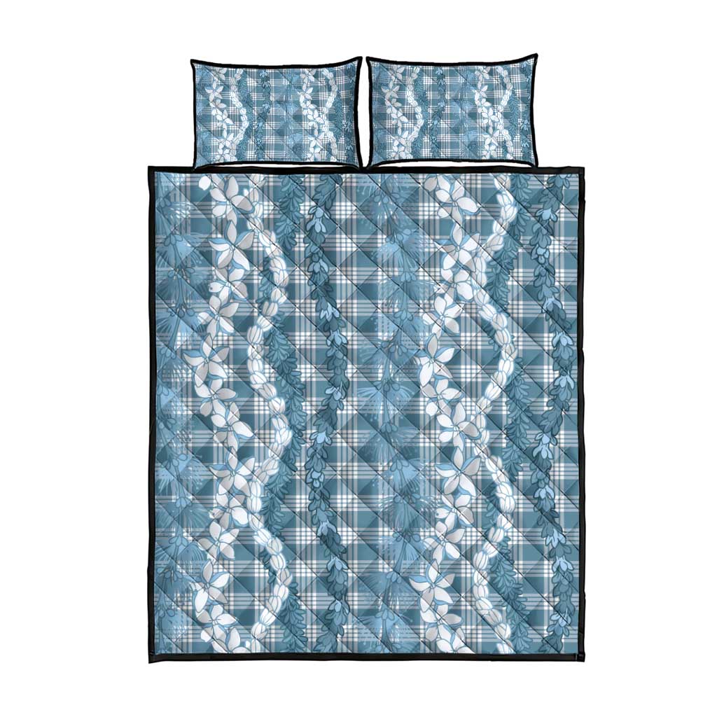 Hawaiian Ohia Lehua Lei Quilt Bed Set Plaid Palaka Uliuli Omaomao Pattern LT9 - Polynesian Pride