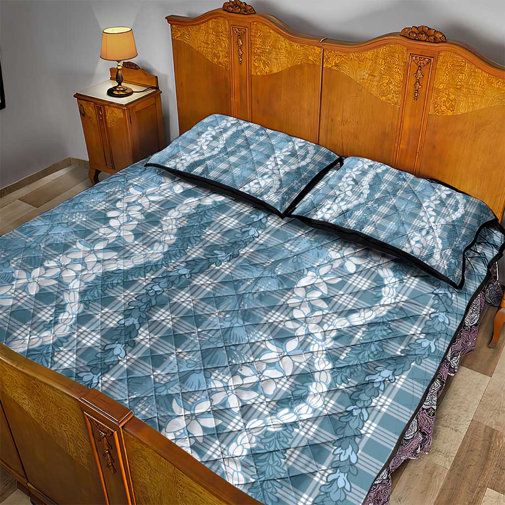 Hawaiian Ohia Lehua Lei Quilt Bed Set Plaid Palaka Uliuli Omaomao Pattern LT9 - Polynesian Pride