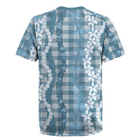 Hawaiian Ohia Lehua Lei Rugby Jersey Plaid Palaka Uliuli Omaomao Pattern - Polynesian Pride