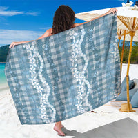 Hawaiian Ohia Lehua Lei Sarong Plaid Palaka Uliuli Omaomao Pattern - Polynesian Pride