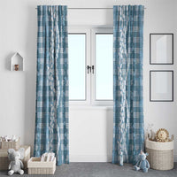 Hawaiian Ohia Lehua Lei Window Curtain Plaid Palaka Uliuli Omaomao Pattern LT9 - Polynesian Pride