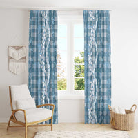 Hawaiian Ohia Lehua Lei Window Curtain Plaid Palaka Uliuli Omaomao Pattern LT9 - Polynesian Pride