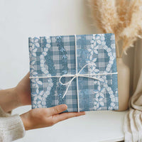 Hawaiian Ohia Lehua Lei Wrapping Paper Plaid Palaka Uliuli Omaomao Pattern LT9 - Polynesian Pride