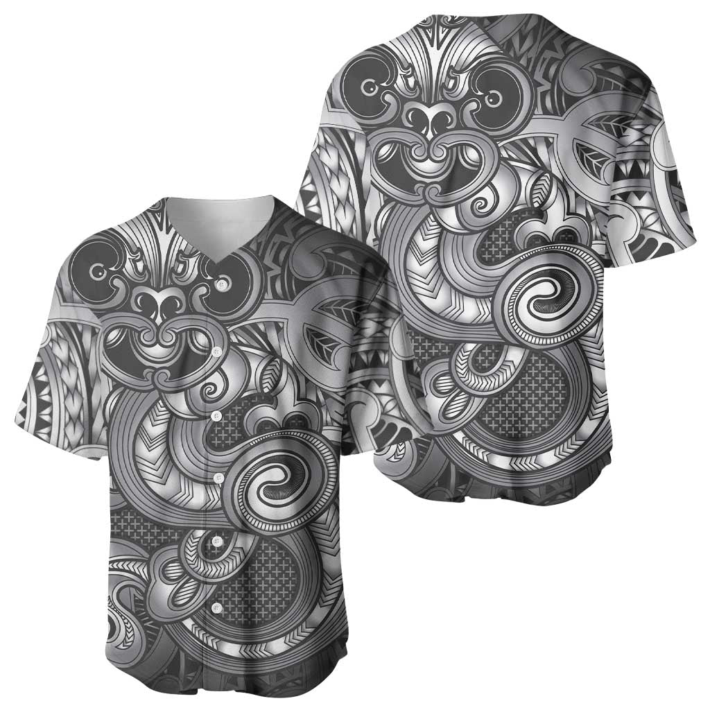 Aotearoa Maori Hei Tiki Baseball Jersey Kiwikiwi Kowhaiwhai Puhoro Motif