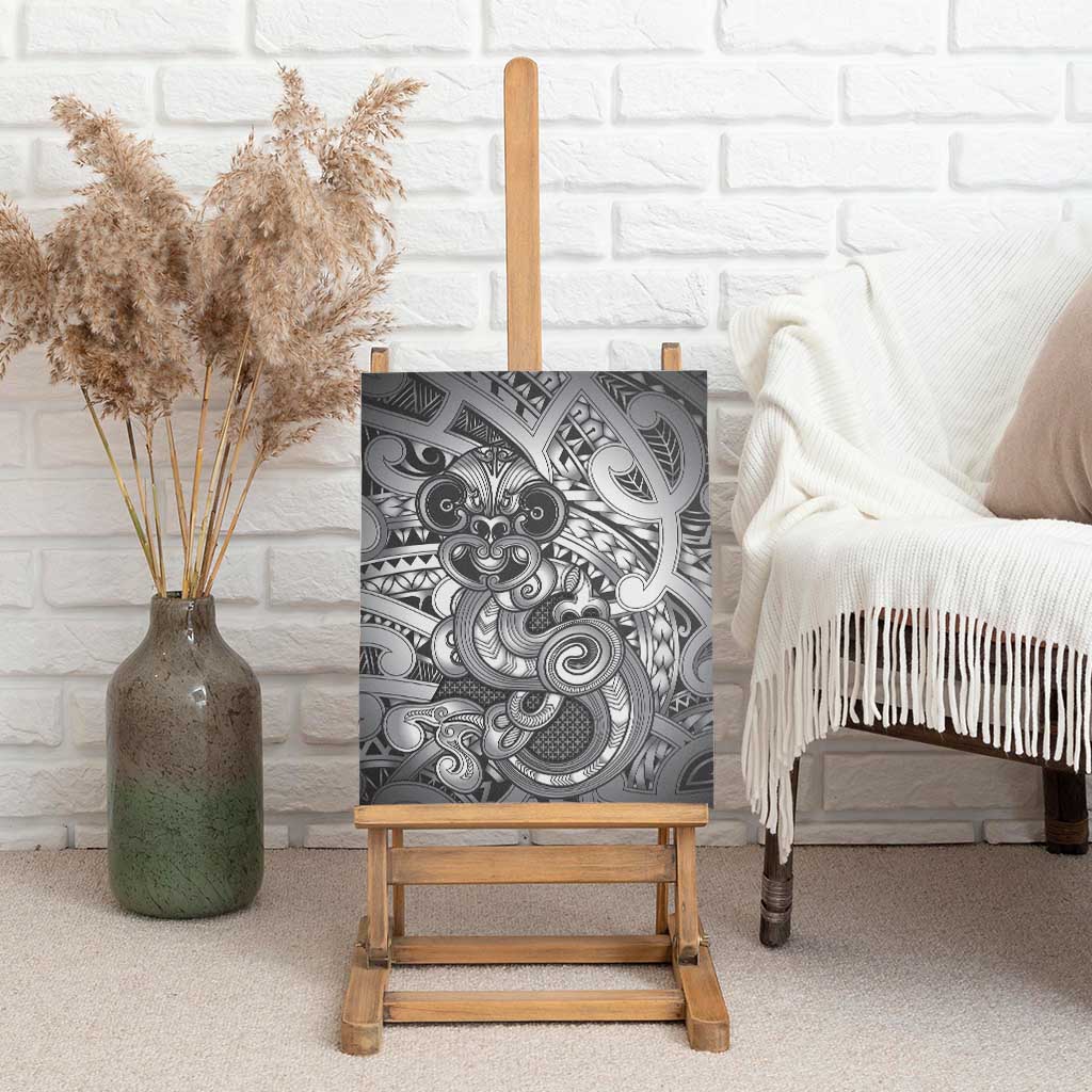 Aotearoa Maori Hei Tiki Canvas Wall Art Kiwikiwi Kowhaiwhai Puhoro Motif LT9 - Polynesian Pride