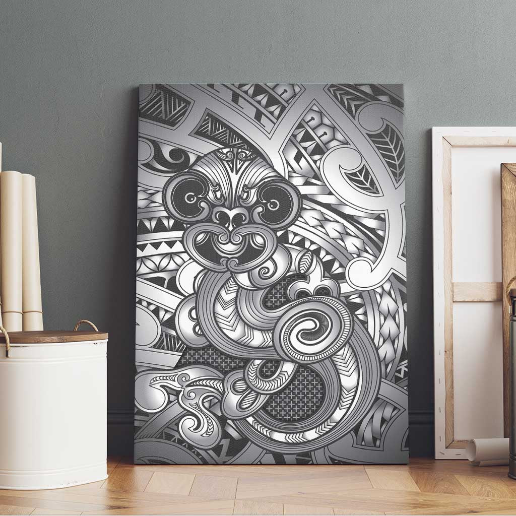 Aotearoa Maori Hei Tiki Canvas Wall Art Kiwikiwi Kowhaiwhai Puhoro Motif LT9 - Polynesian Pride